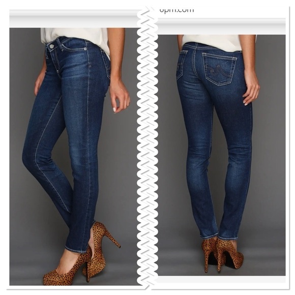 AG The Stilt Dark Wash Denim Jeans - Picture 1 of 9